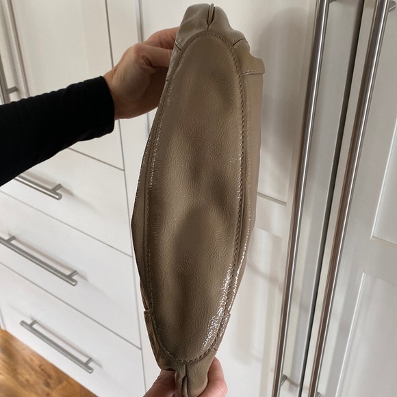 Cole Haan Essex Tan Patent Leather Hobo Shoulder Bag - Picture 7 of 16